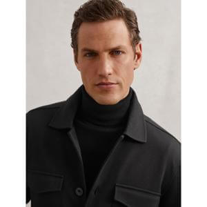 REISS Finley Twill Twin-Pocket Overshirt